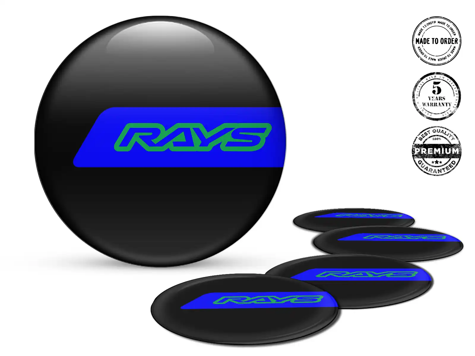 Rays Epoxy-Dome Sticker Rademblem Marke